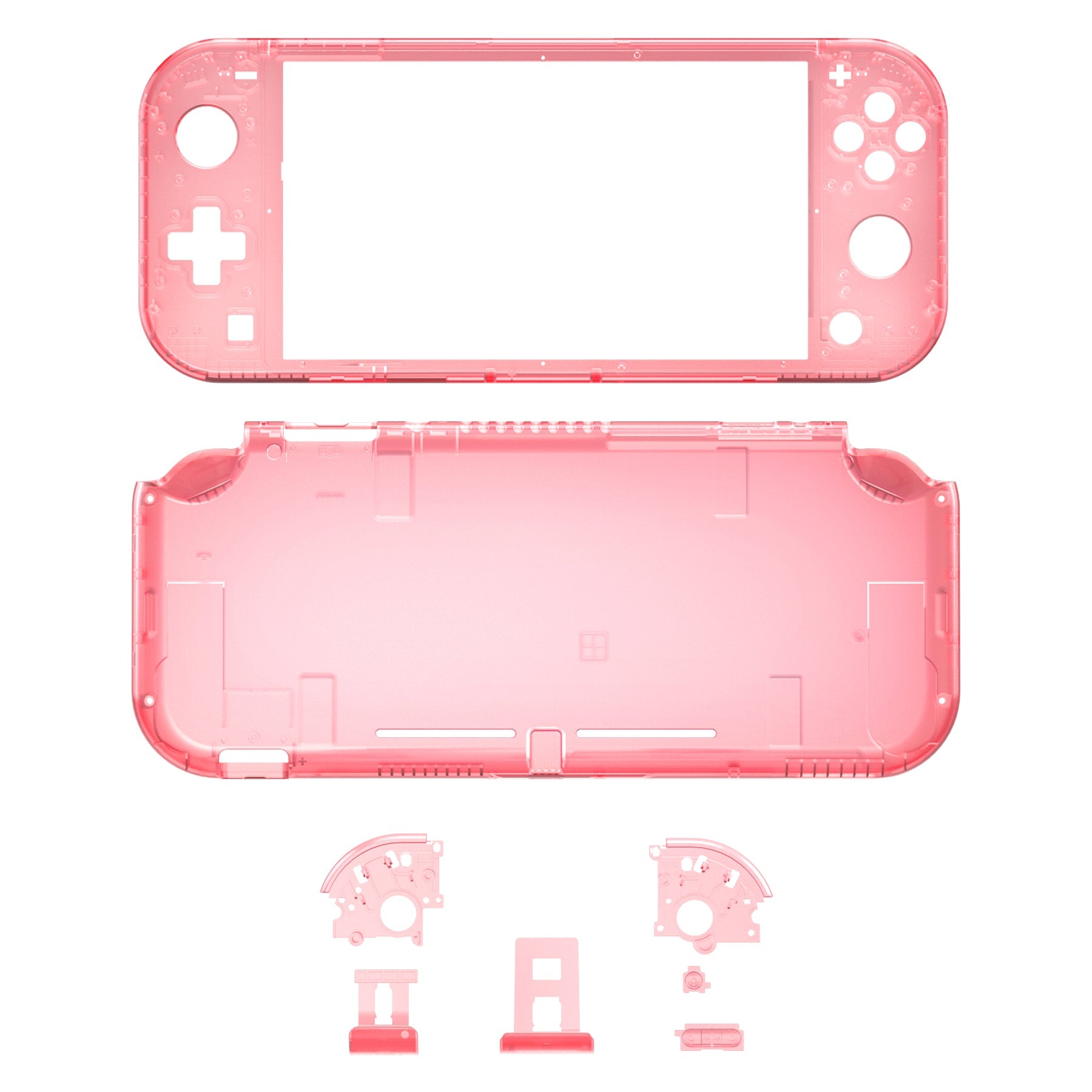 eXtremeRate Retail Cherry Pink DIY Replacement Shell for Nintendo Switch Lite, NSL Handheld Controller Housing with Screen Protector, Custom Case Cover for Nintendo Switch Lite - DLM507