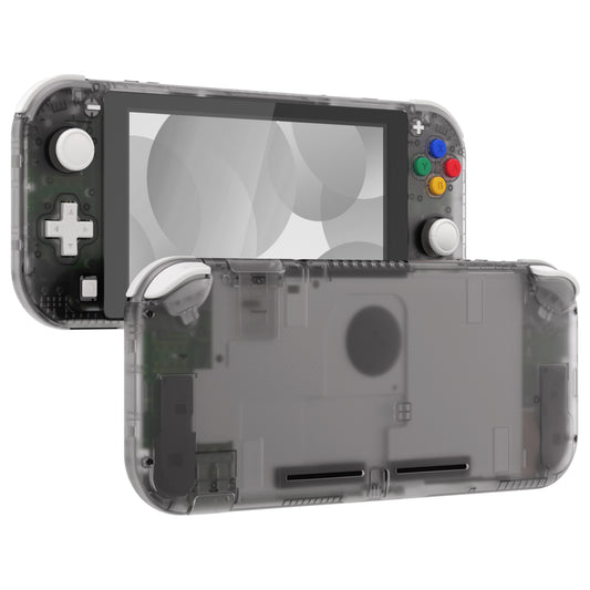 eXtremeRate Retail Clear Black DIY Replacement Shell for NS Switch Lite, NSL Handheld Controller Housing w/ Screen Protector, Custom Case Cover for NS Switch Lite - DLM509