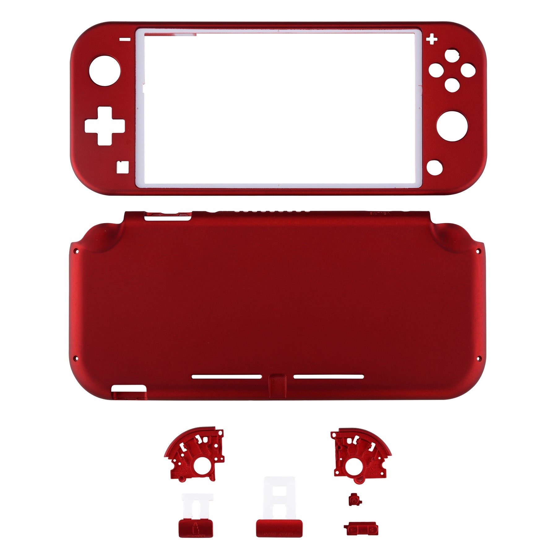 eXtremeRate Retail Soft Touch Scarlet Red DIY Replacement Shell for Nintendo Switch Lite, NSL Handheld Controller Housing with Screen Protector, Custom Case Cover for Nintendo Switch Lite - DLP303