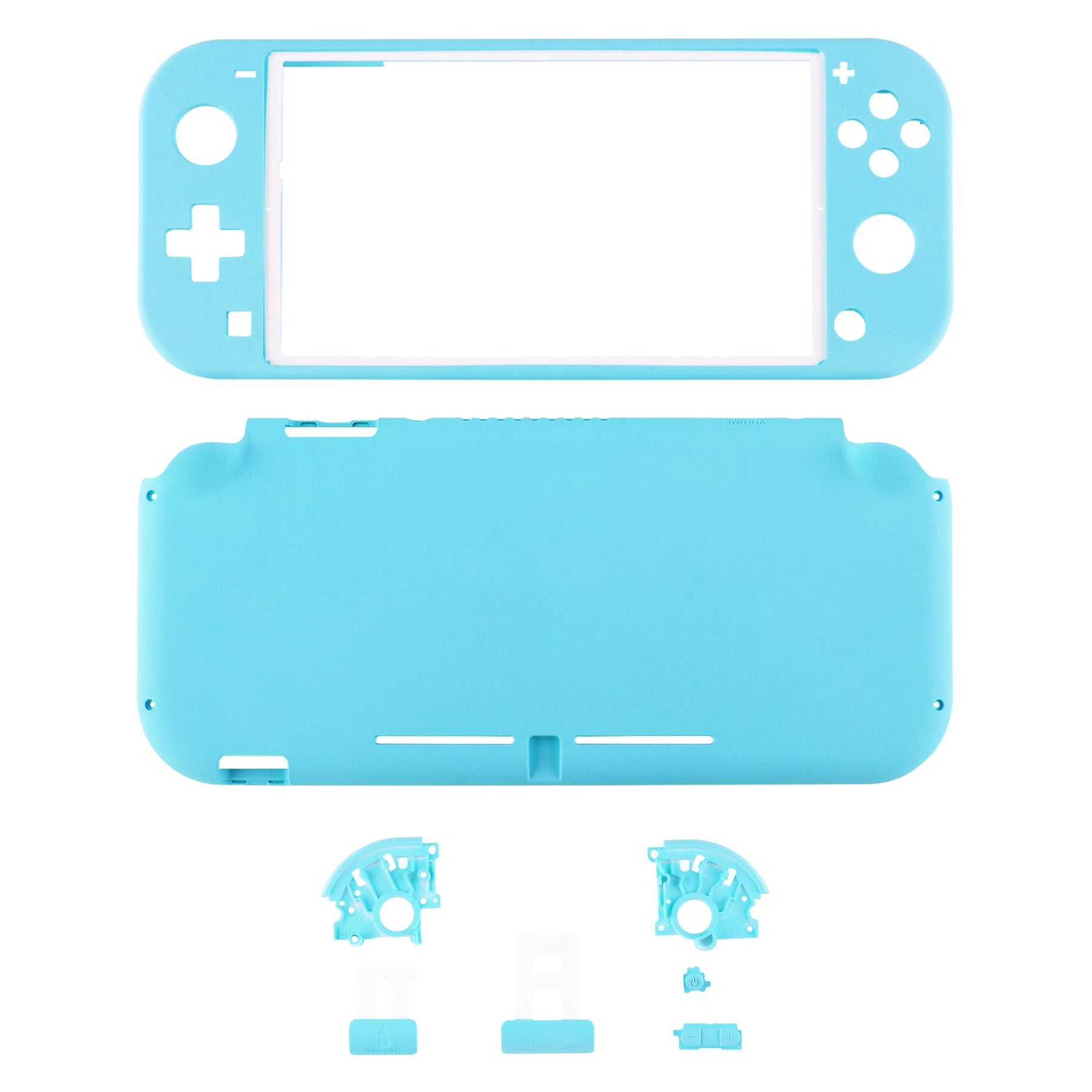 eXtremeRate Retail Soft Touch Heaven Blue DIY Replacement Shell for Nintendo Switch Lite, NSL Handheld Controller Housing with Screen Protector, Custom Case Cover for Nintendo Switch Lite - DLP313