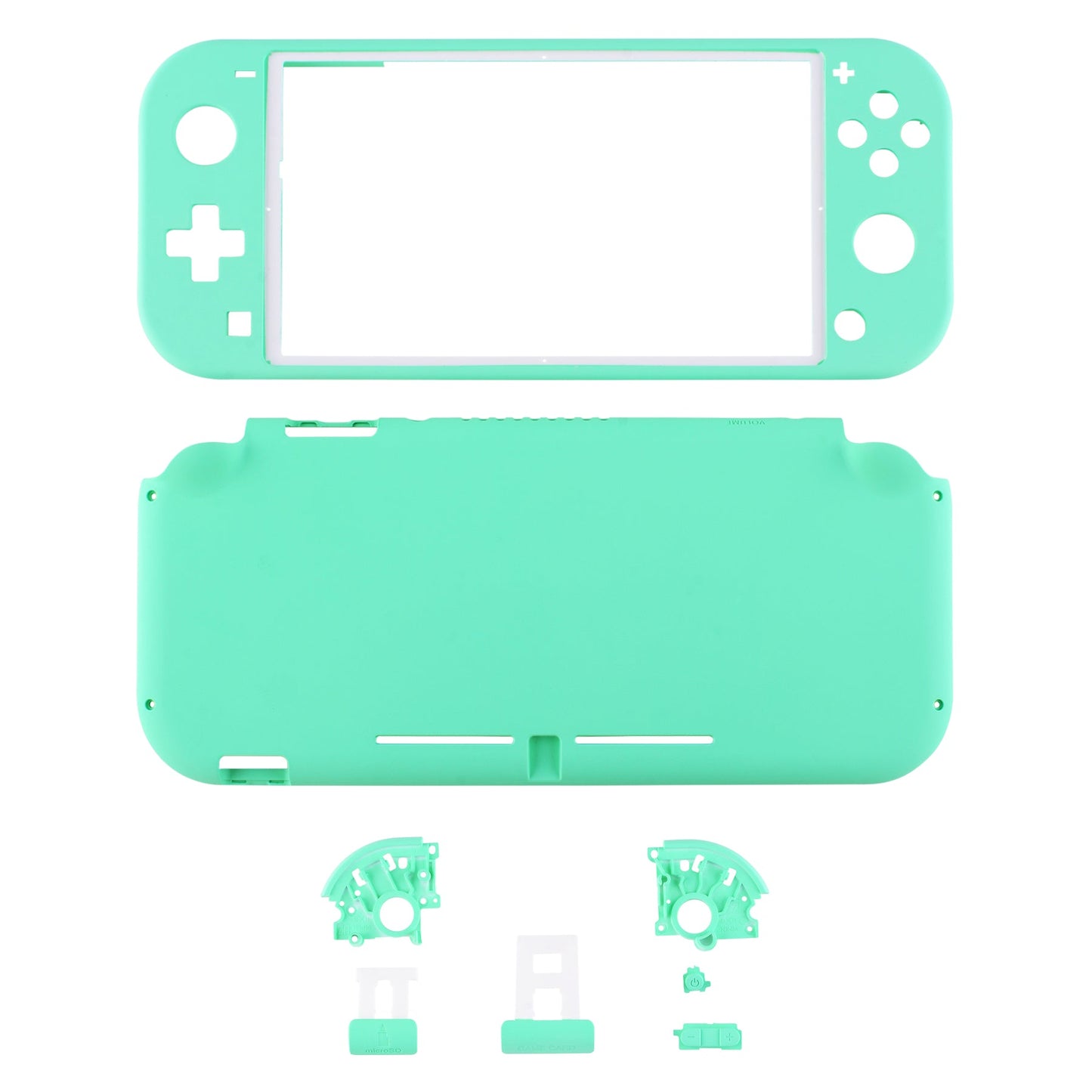 eXtremeRate Retail Soft Touch Mint Green DIY Replacement Shell for Nintendo Switch Lite, NSL Handheld Controller Housing with Screen Protector, Custom Case Cover for Nintendo Switch Lite - DLP314
