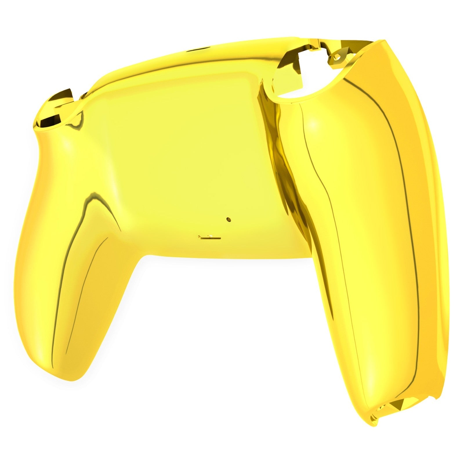 eXtremeRate Retail Chrome Gold Glossy Custom Back Housing Bottom Shell Compatible with ps5 Controller, Replacement Back Shell Cover Compatible with ps5 Controller - DPFD4001