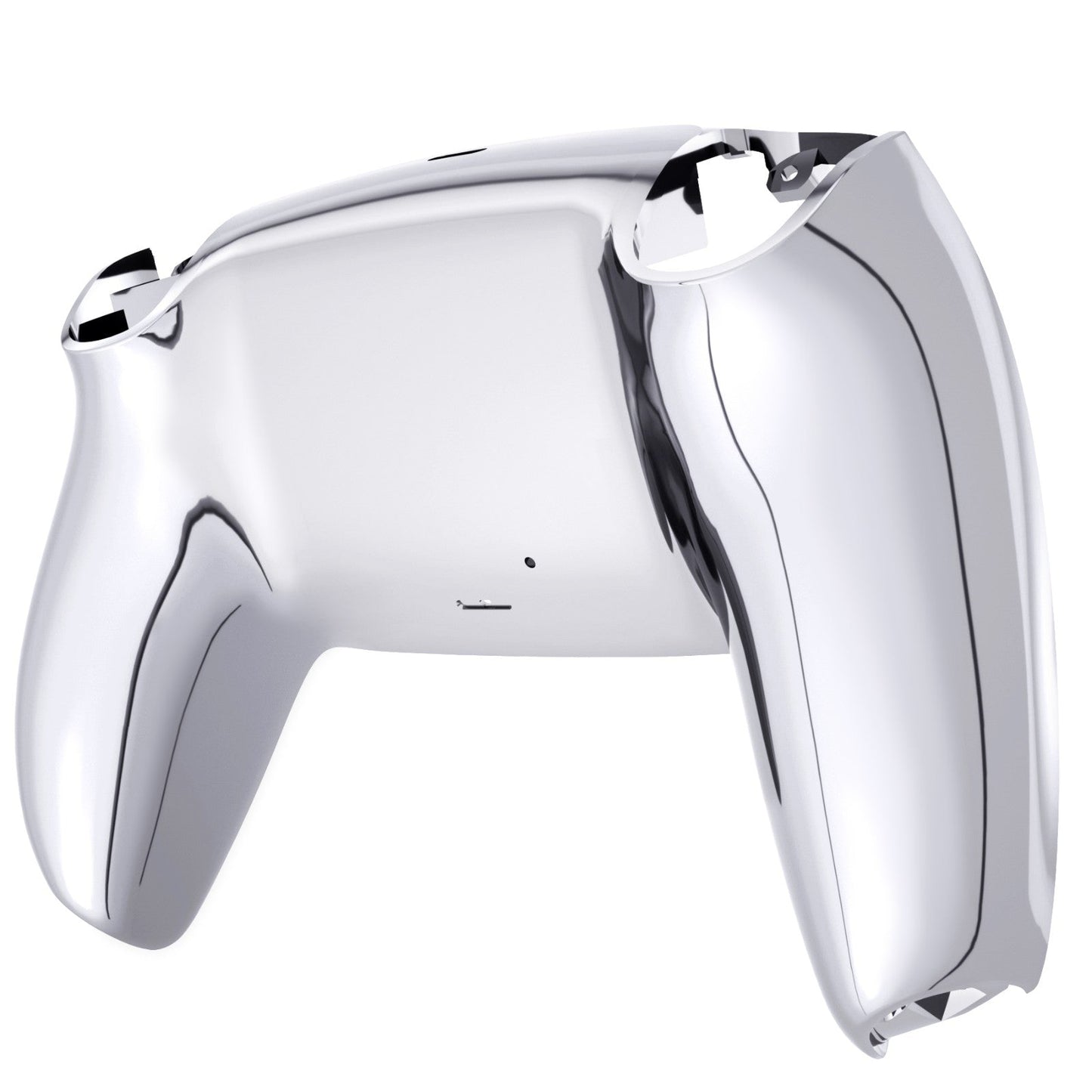 eXtremeRate Retail Chrome Silver Glossy Custom Back Housing Bottom Shell Compatible with ps5 Controller, Replacement Back Shell Cover Compatible with ps5 Controller - DPFD4002