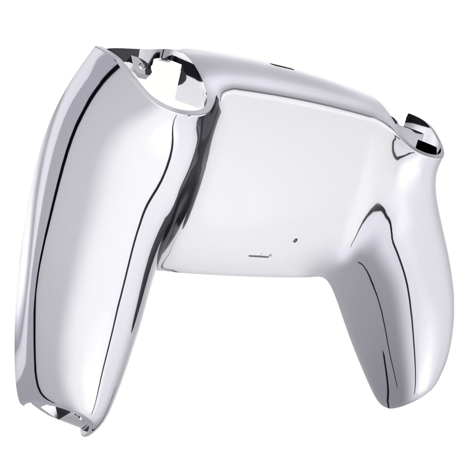 eXtremeRate Retail Chrome Silver Glossy Custom Back Housing Bottom Shell Compatible with ps5 Controller, Replacement Back Shell Cover Compatible with ps5 Controller - DPFD4002