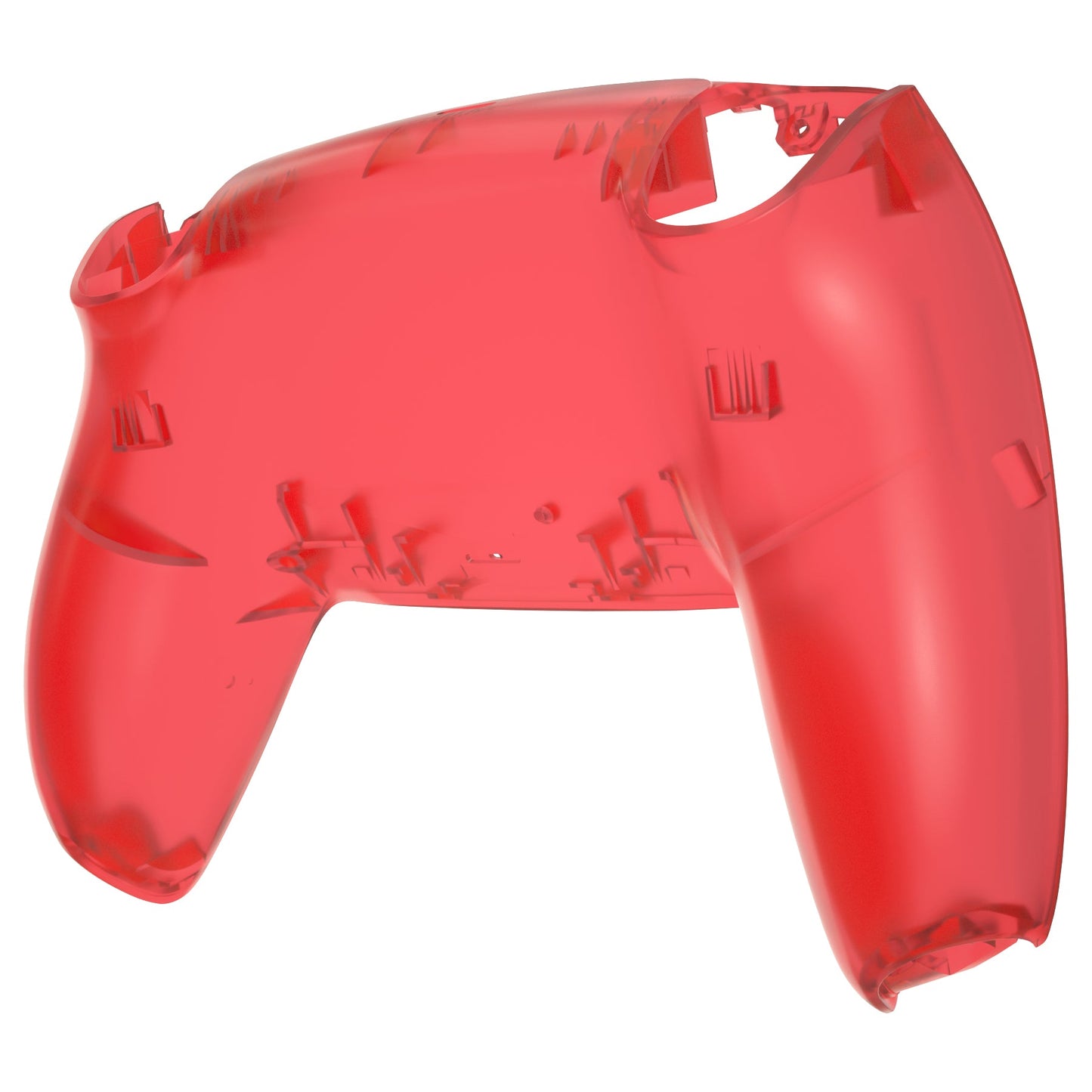 eXtremeRate Retail Clear Red Custom Back Housing Bottom Shell Compatible with ps5 Controller, Replacement Back Shell Cover Compatible with ps5 Controller - DPFM5002