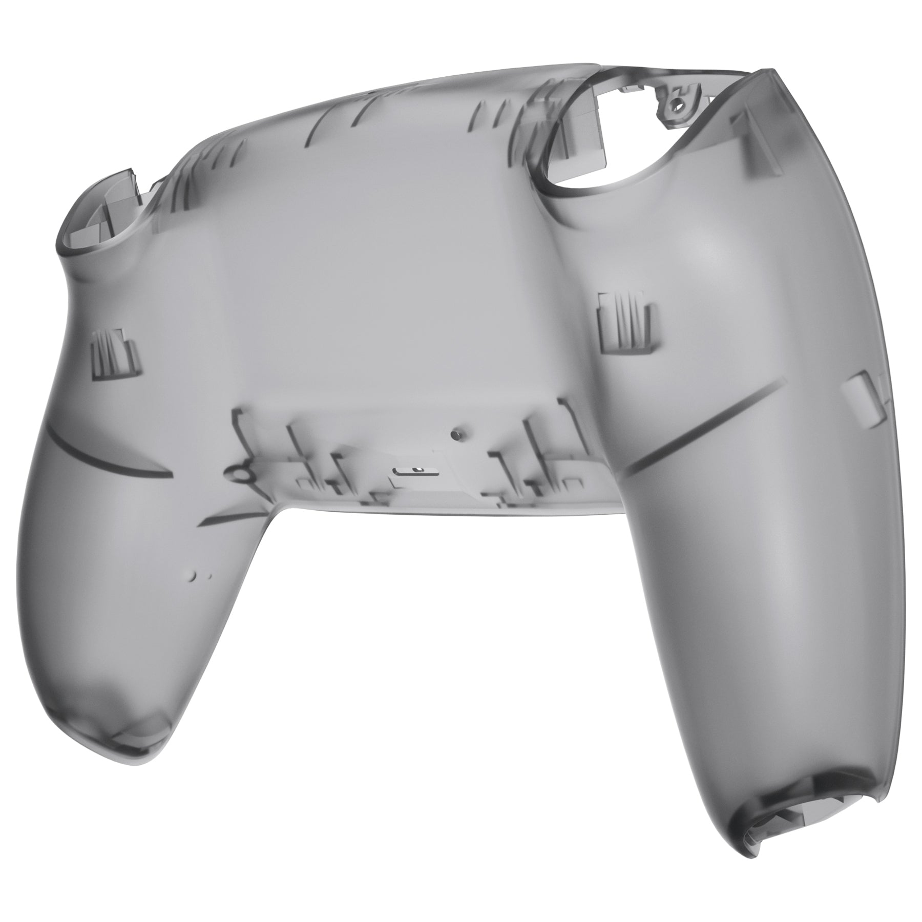 eXtremeRate Clear Black Custom Back Housing Bottom Shell Compatible with PS5 Controller, Replacement Back Shell Cover Compatible with PS5 Controller