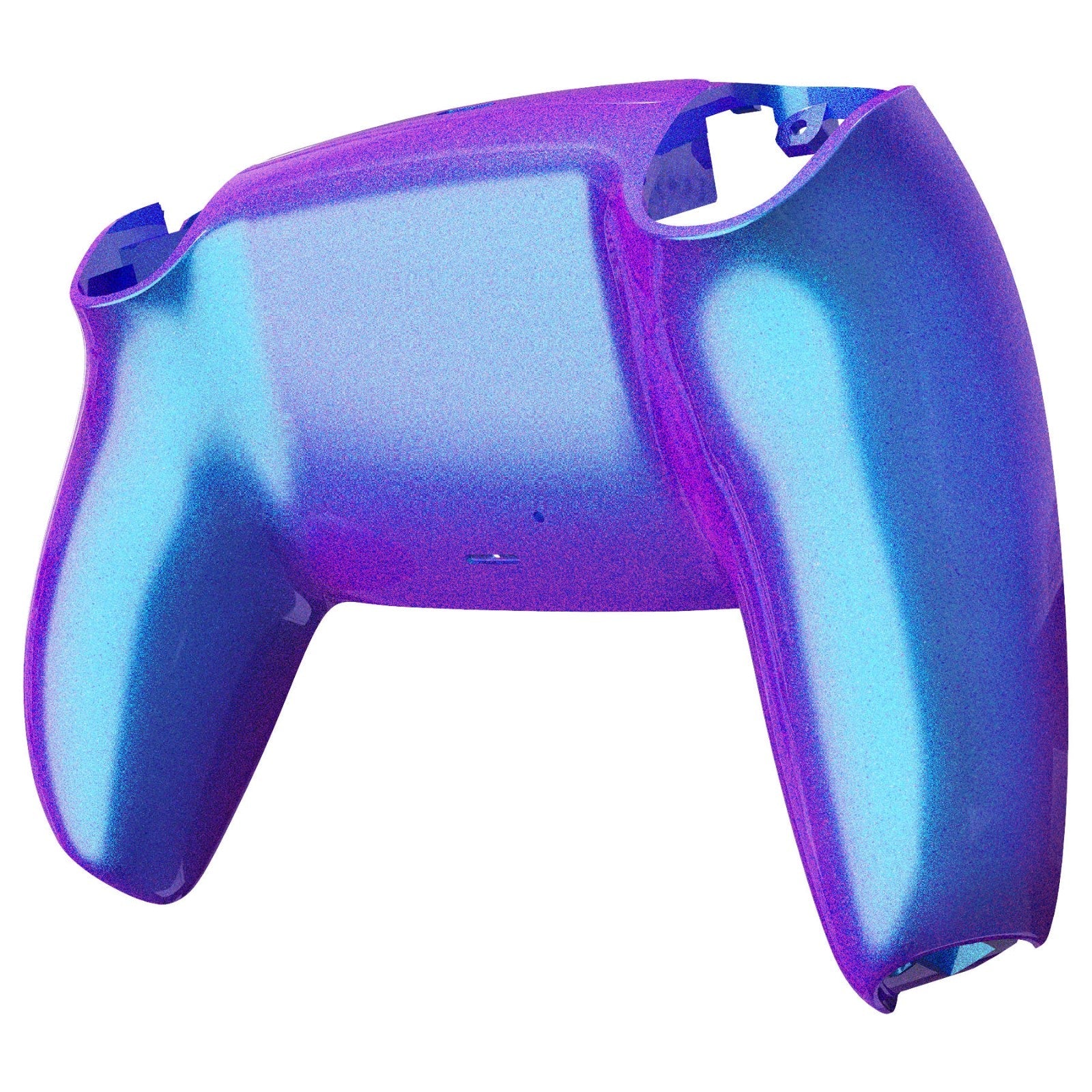 eXtremeRate Retail Chameleon Purple Blue Glossy Custom Back Housing Bottom Shell Compatible with ps5 Controller, Replacement Back Shell Cover Compatible with ps5 Controller - DPFP3001