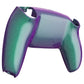 eXtremeRate Retail Chameleon Green Purple Glossy Custom Back Housing Bottom Shell Compatible with ps5 Controller, Replacement Back Shell Cover Compatible with ps5 Controller - DPFP3002