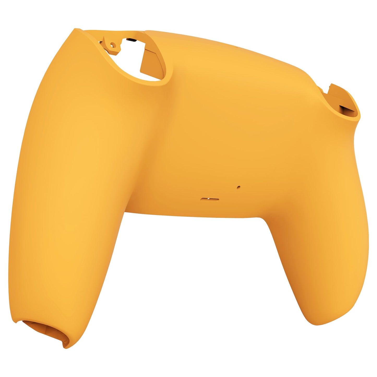 eXtremeRate Retail Caution Yellow Soft Touch Grip Custom Back Housing Bottom Shell Compatible with ps5 Controller, Replacement Back Shell Cover Compatible with ps5 Controller - DPFP3011