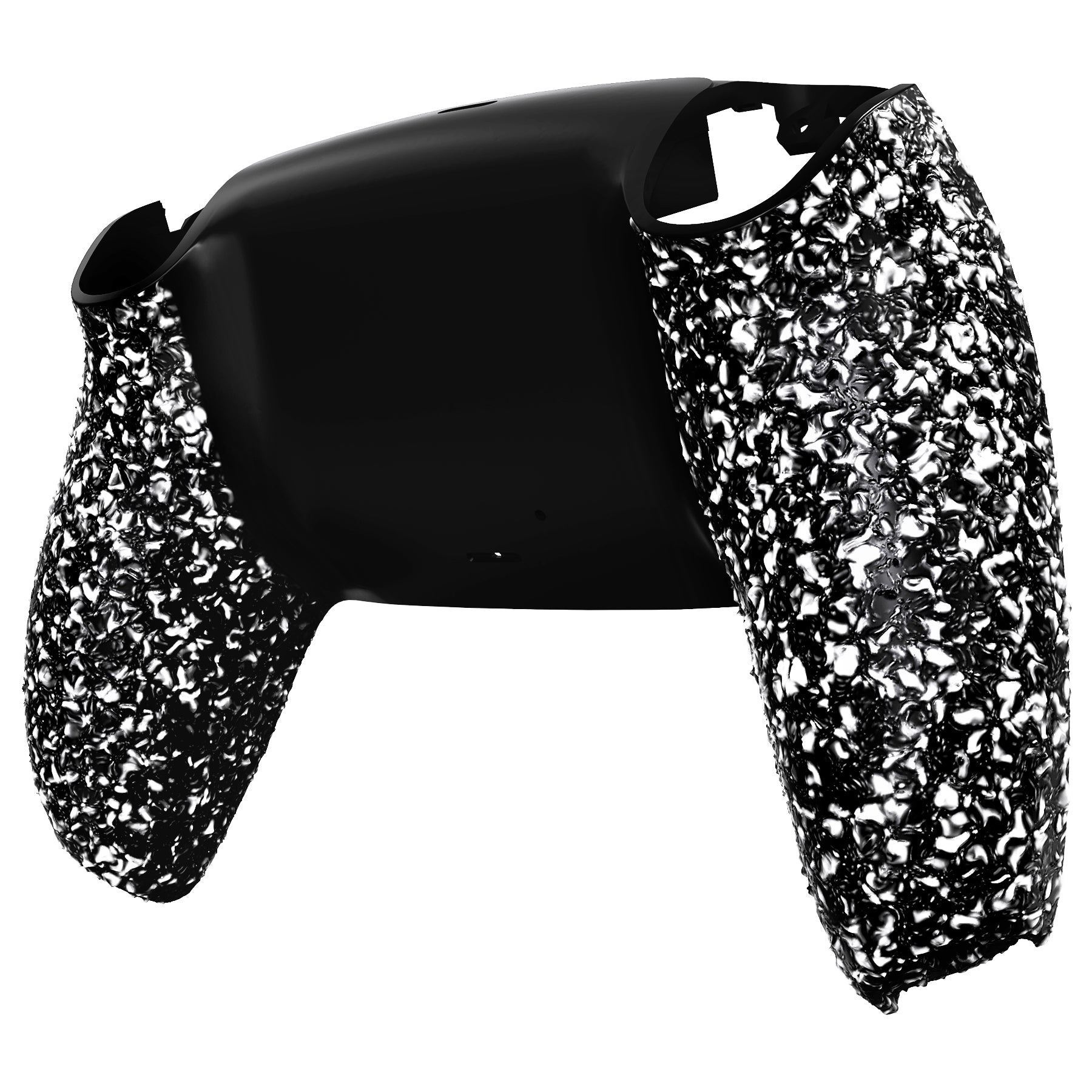 eXtremeRate Retail Textured White Custom Back Housing Bottom Shell Compatible with ps5 Controller, Replacement Back Shell Cover Compatible with ps5 Controller - DPFP3014