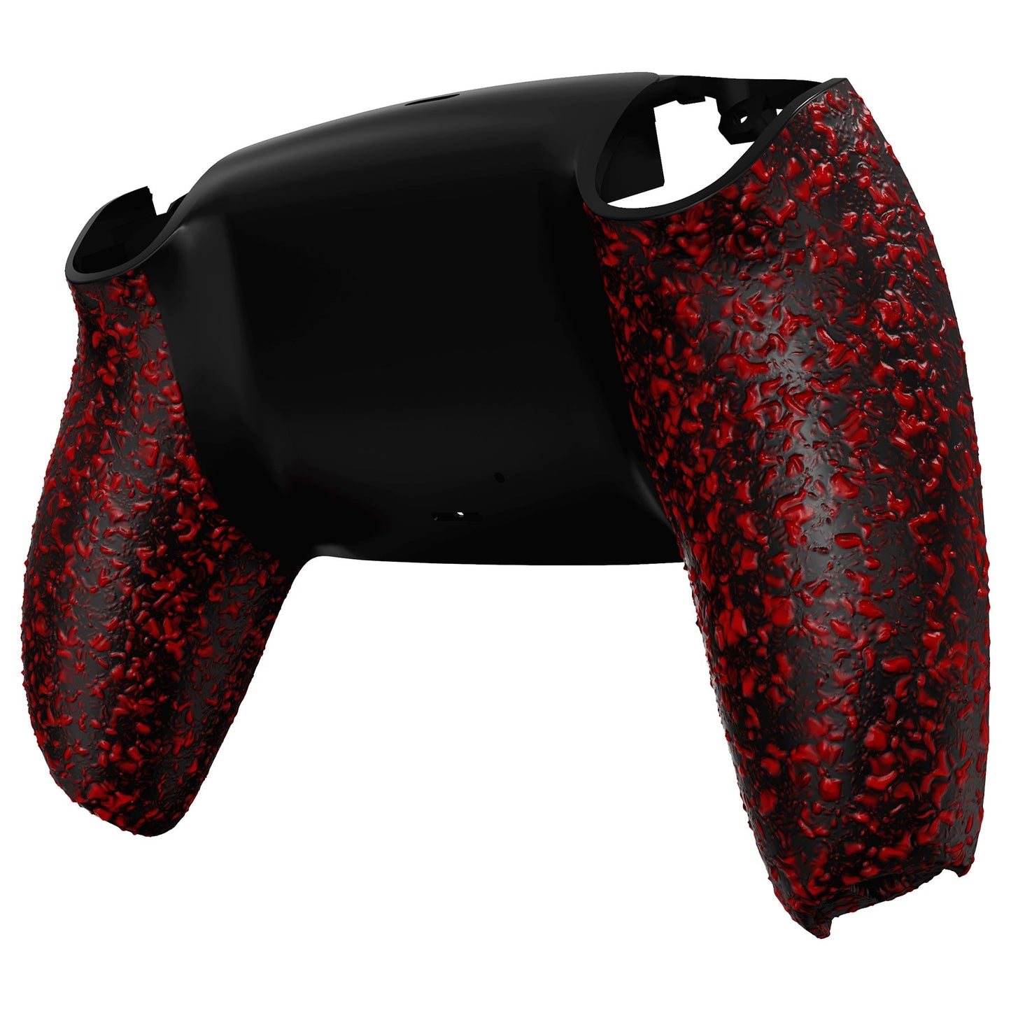 eXtremeRate Retail Textured Red Custom Back Housing Bottom Shell Compatible with ps5 Controller, Replacement Back Shell Cover Compatible with ps5 Controller - DPFP3015