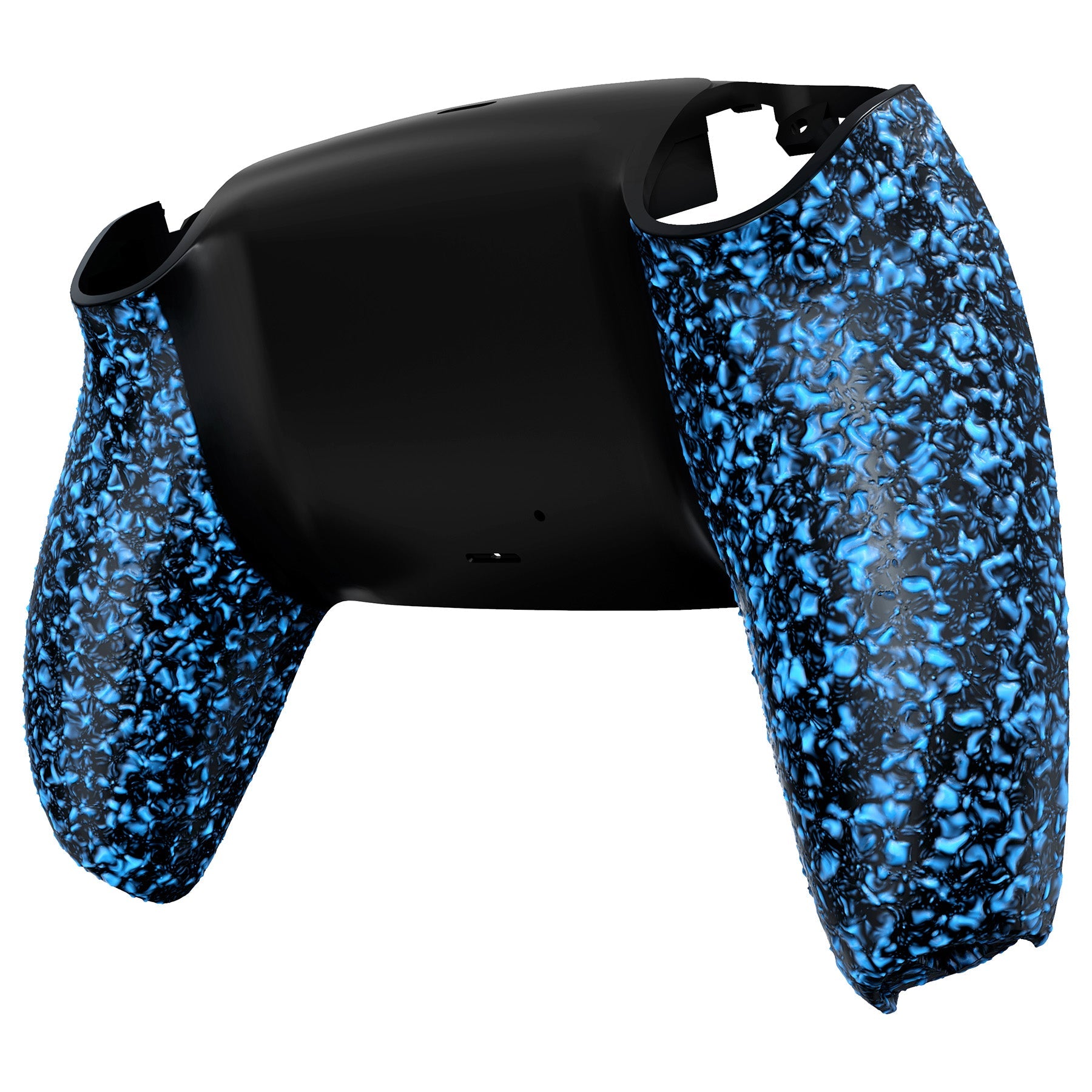 eXtremeRate Retail Textured Blue Custom Back Housing Bottom Shell Compatible with ps5 Controller, Replacement Back Shell Cover Compatible with ps5 Controller - DPFP3016