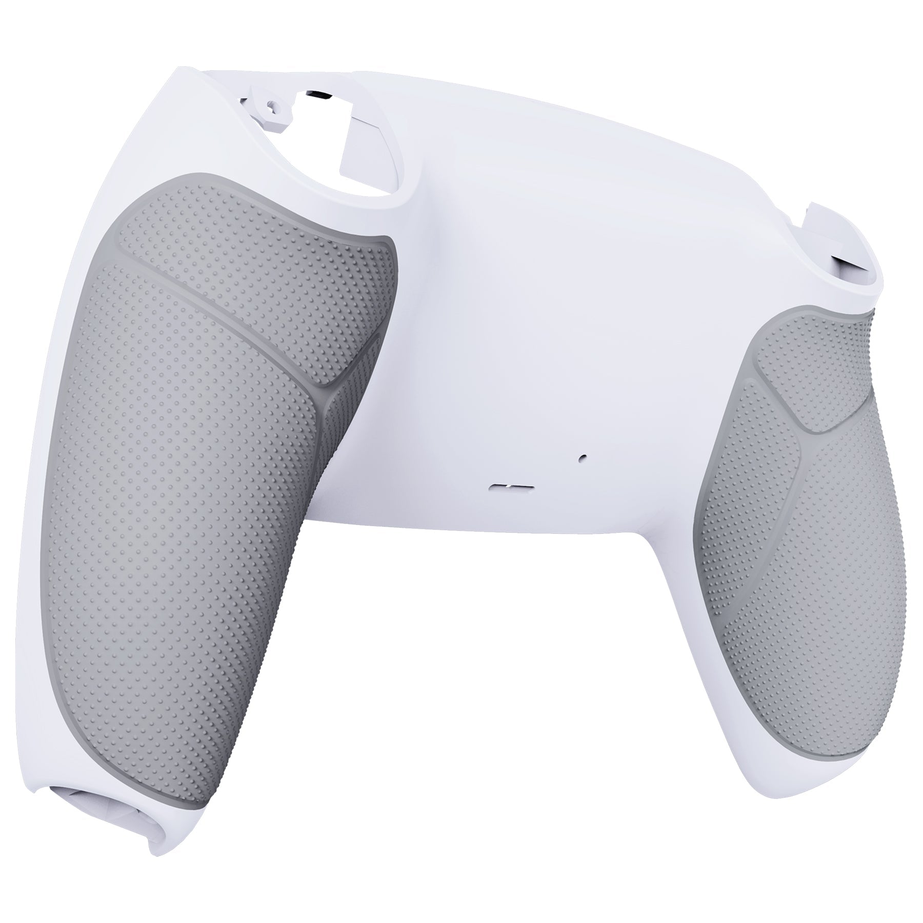 eXtremeRate Retail White Performance Rubberized Custom Back Housing Bottom Shell Compatible with ps5 Controller, Replacement Back Shell Cover Compatible with ps5 Controller - DPFU6002