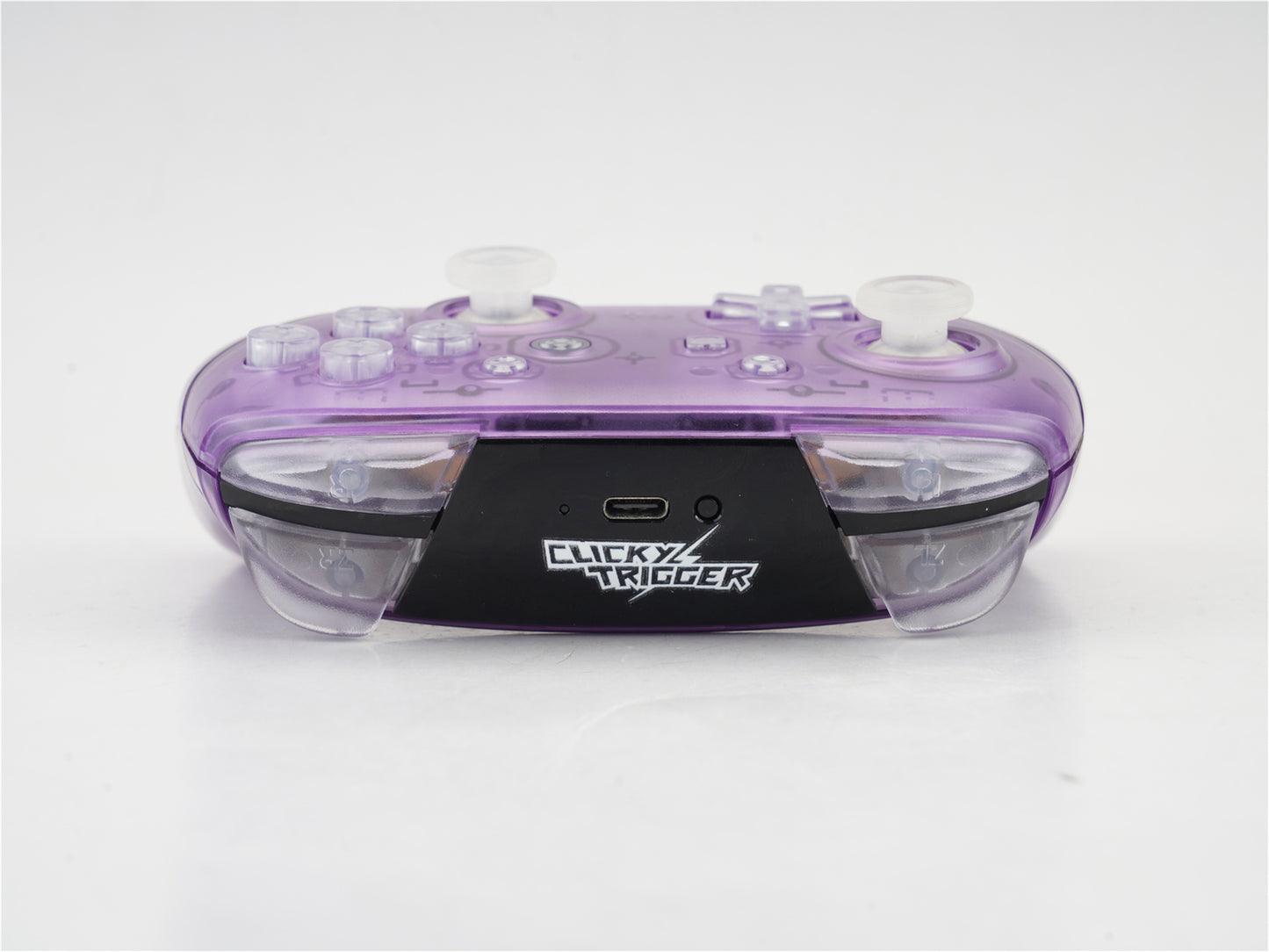eXtremeRate Retail CLICKY TRIGGER Clear Puplur Custom Game Elite Controller for NS Pro - DSC066R