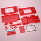 eXtremeRate Retail Clear Red Replacement Full Housing Shell for Nintendo DS Lite, Custom Handheld Console Case Cover with Buttons, Screen Lens for Nintendo DS Lite NDSL - Console NOT Included - DSLM5002