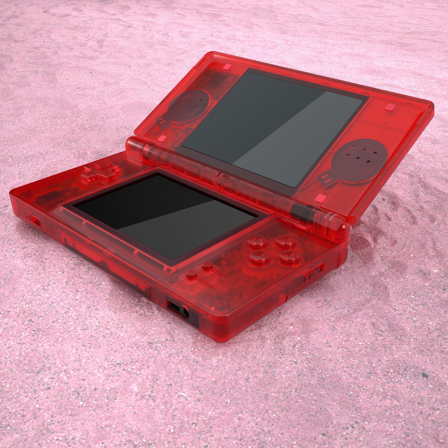 Clear Red Replacement Full Housing Shell for Nintendo DS Lite