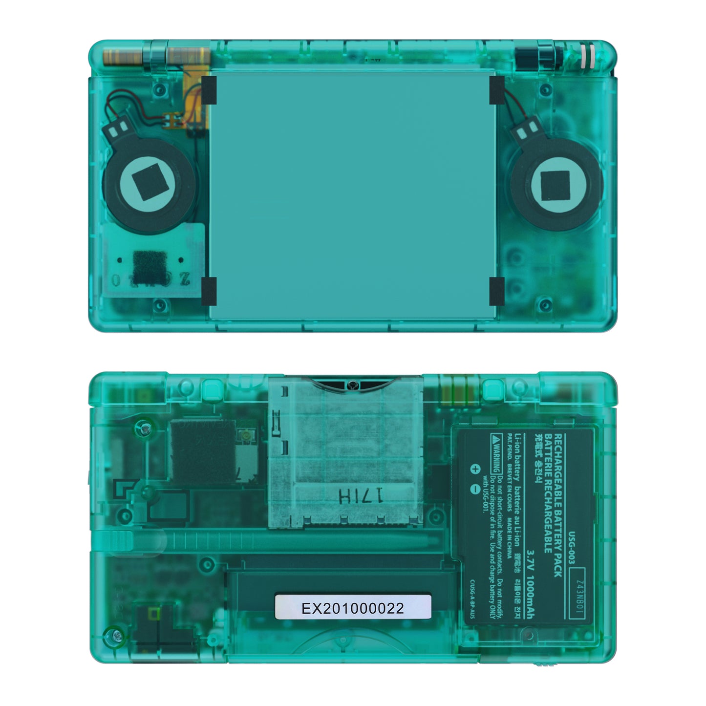 eXtremeRate Retail Emerald Green Replacement Full Housing Shell for Nintendo DS Lite, Custom Handheld Console Case Cover with Buttons, Screen Lens for Nintendo DS Lite NDSL - Console NOT Included - DSLM5003