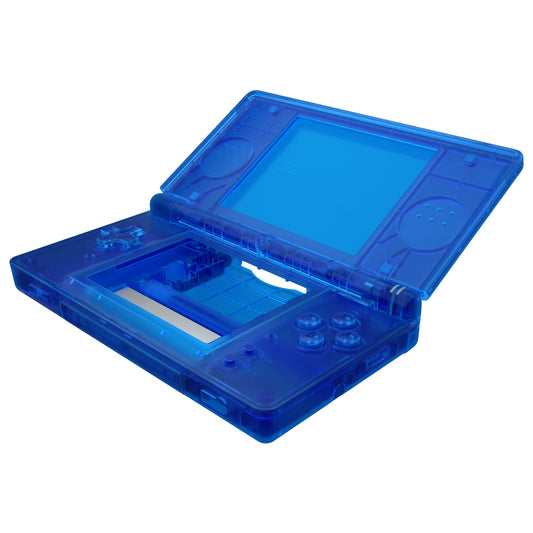 eXtremeRate Retail Clear Blue Replacement Full Housing Shell for Nintendo DS Lite, Custom Handheld Console Case Cover with Buttons, Screen Lens for Nintendo DS Lite NDSL - Console NOT Included - DSLM5004