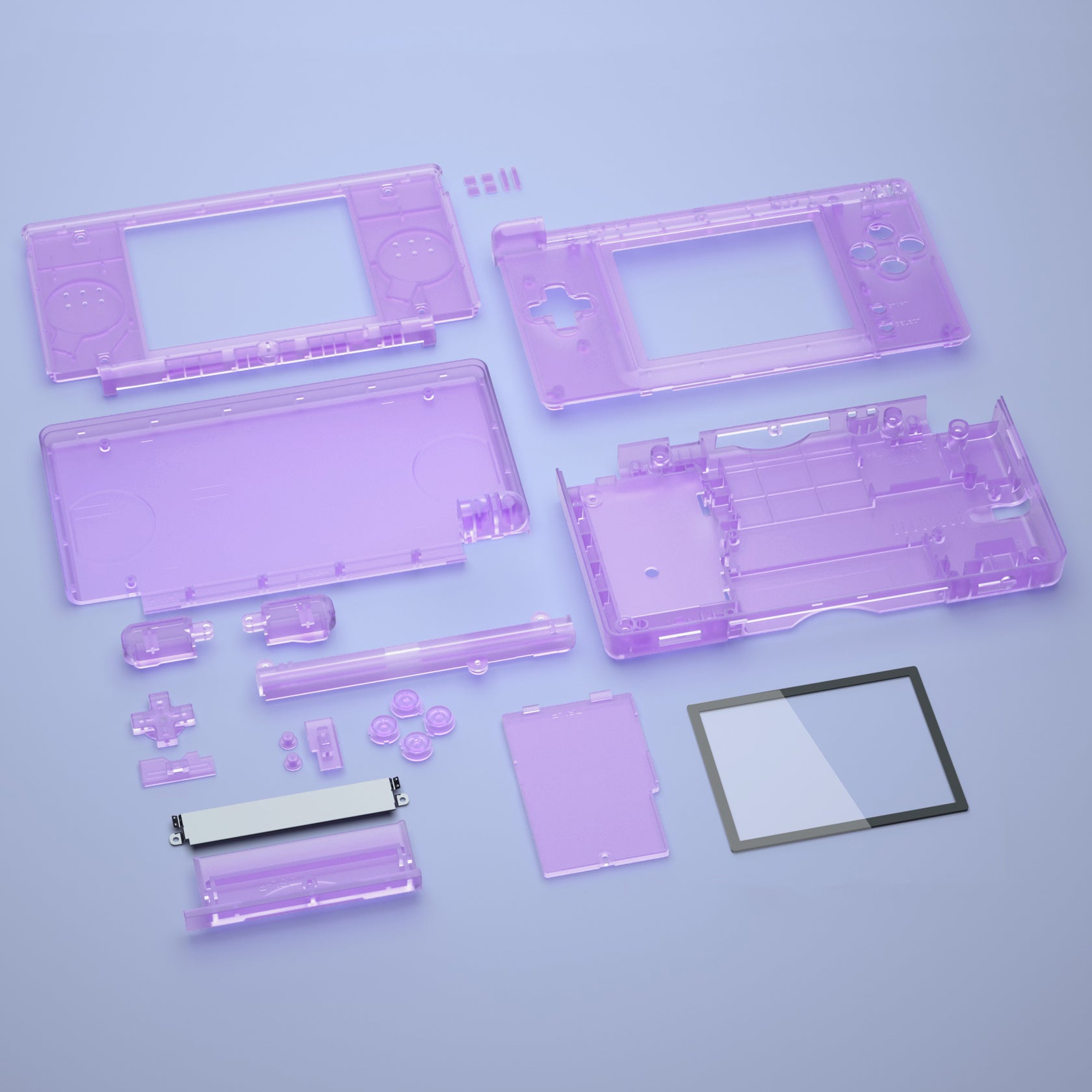 eXtremeRate Clear Atomic Purple Replacement Full Housing Shell for