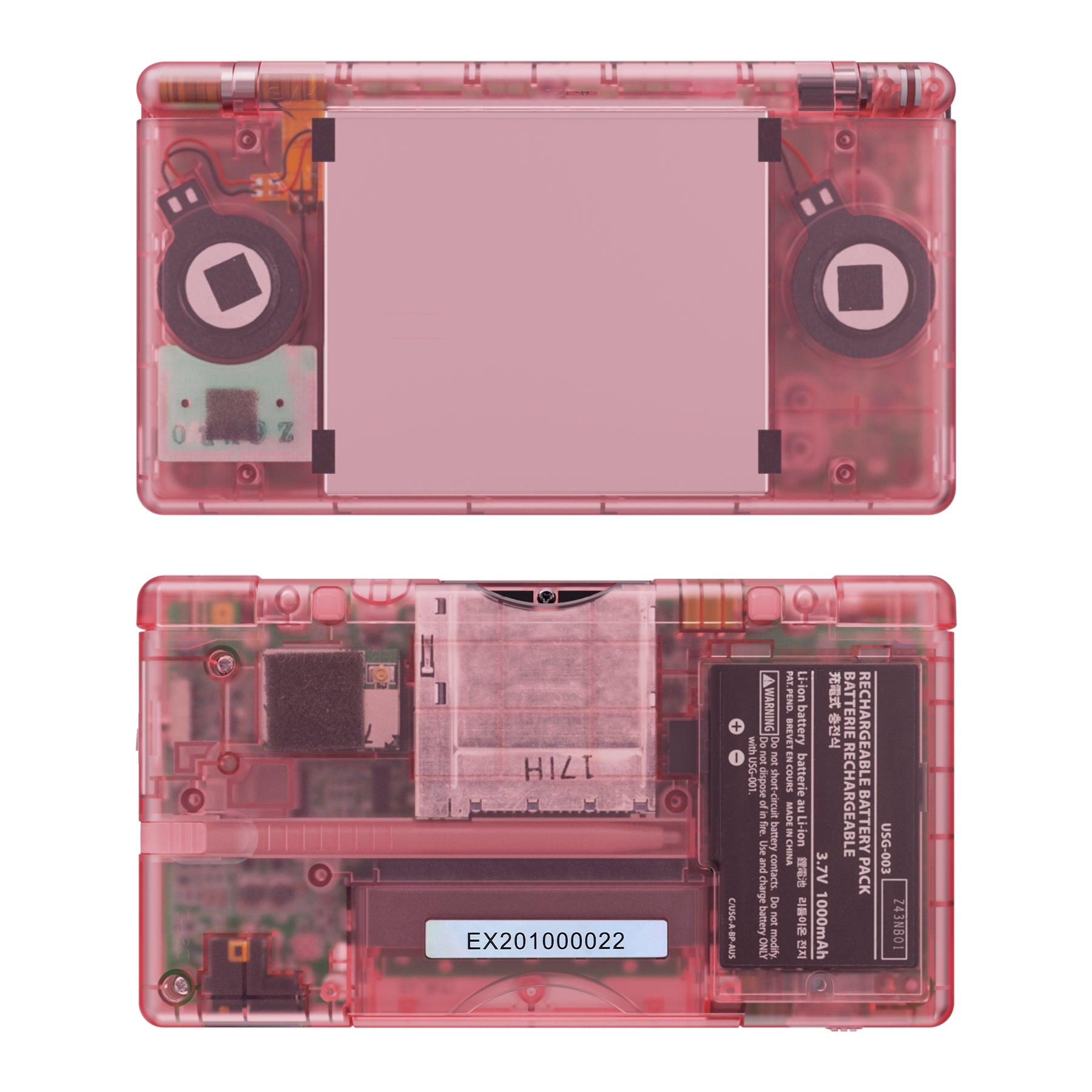 Nintendo DS Lite用チェリーピンク交換用フルハウジングシェル、ボタン付きカスタムハンドヘルドコンソールケースカバー、Nintendo  DS Lite NDSL用スクリーンレンズ - コンソールは含まれません - DSLM5007