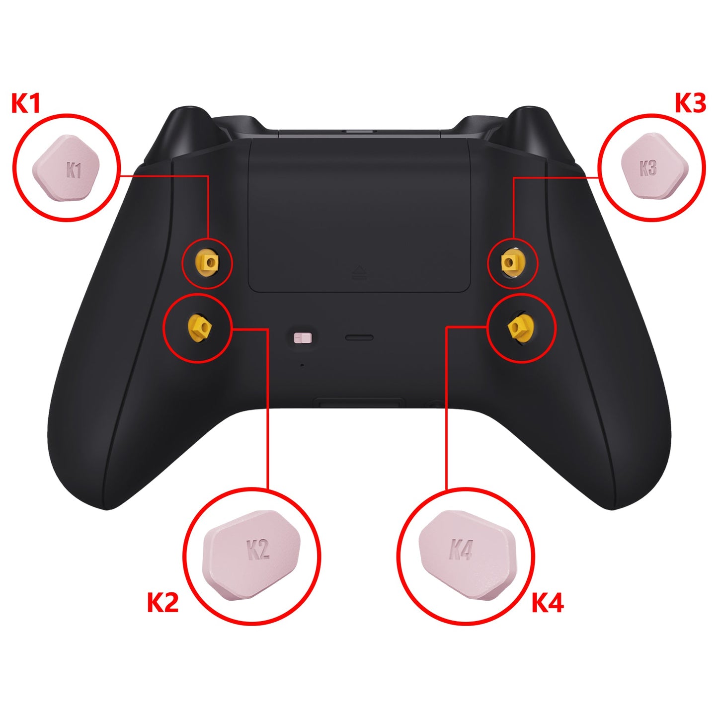 eXtremeRate Retail Cherry Blossoms Pink Replacement Redesigned K1 K2 K3 K4 Back Buttons Paddles & Toggle Switch for Xbox Series X/S Controller eXtremerate Hope Remap Kit - Controller & Hope Remap Board NOT Included - DX3P3012