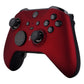 eXtremeRate Retail Scarlet Red Soft Touch Grip Faceplate Cover, Front Housing Shell Case Replacement Kit for Xbox One Elite Series 2 Controller (Model 1797 and Core Model 1797) - Thumbstick Accent Rings Included - ELP303