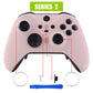 eXtremeRate Retail Cherry Blossoms Pink Soft Touch Grip Faceplate Cover, Front Housing Shell Case Replacement Kit for Xbox One Elite Series 2 Controller (Model 1797 and Core Model 1797) - Thumbstick Accent Rings Included - ELP312
