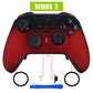 eXtremeRate Retail Shadow Scarlet Red Soft Touch Grip Faceplate Cover, Front Housing Shell Case Replacement Kit for Xbox One Elite Series 2 Controller (Model 1797 and Core Model 1797) - Thumbstick Accent Rings Included - ELP319