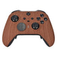 eXtremeRate Retail Wood Grain Patterned Faceplate Cover, Soft Touch Front Housing Shell Case Replacement Kit for Xbox One Elite Series 2 Controller (Model 1797 and Core Model 1797) - Thumbstick Accent Rings Included - ELS201