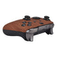 eXtremeRate Retail Wood Grain Patterned Faceplate Cover, Soft Touch Front Housing Shell Case Replacement Kit for Xbox One Elite Series 2 Controller (Model 1797 and Core Model 1797) - Thumbstick Accent Rings Included - ELS201