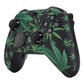 eXtremeRate Retail Green Weeds Patterned Faceplate Cover, Soft Touch Front Housing Shell Case Replacement Kit for Xbox One Elite Series 2 Controller (Model 1797 and Core Model 1797) - Thumbstick Accent Rings Included - ELT111