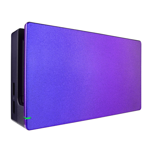 eXtremeRate Retail Custom Chameleon Glossy Faceplate for Nintendo Switch Dock, Purple Blue DIY Replacement Housing Shell for Nintendo Switch Dock - Dock NOT Included - FDP301