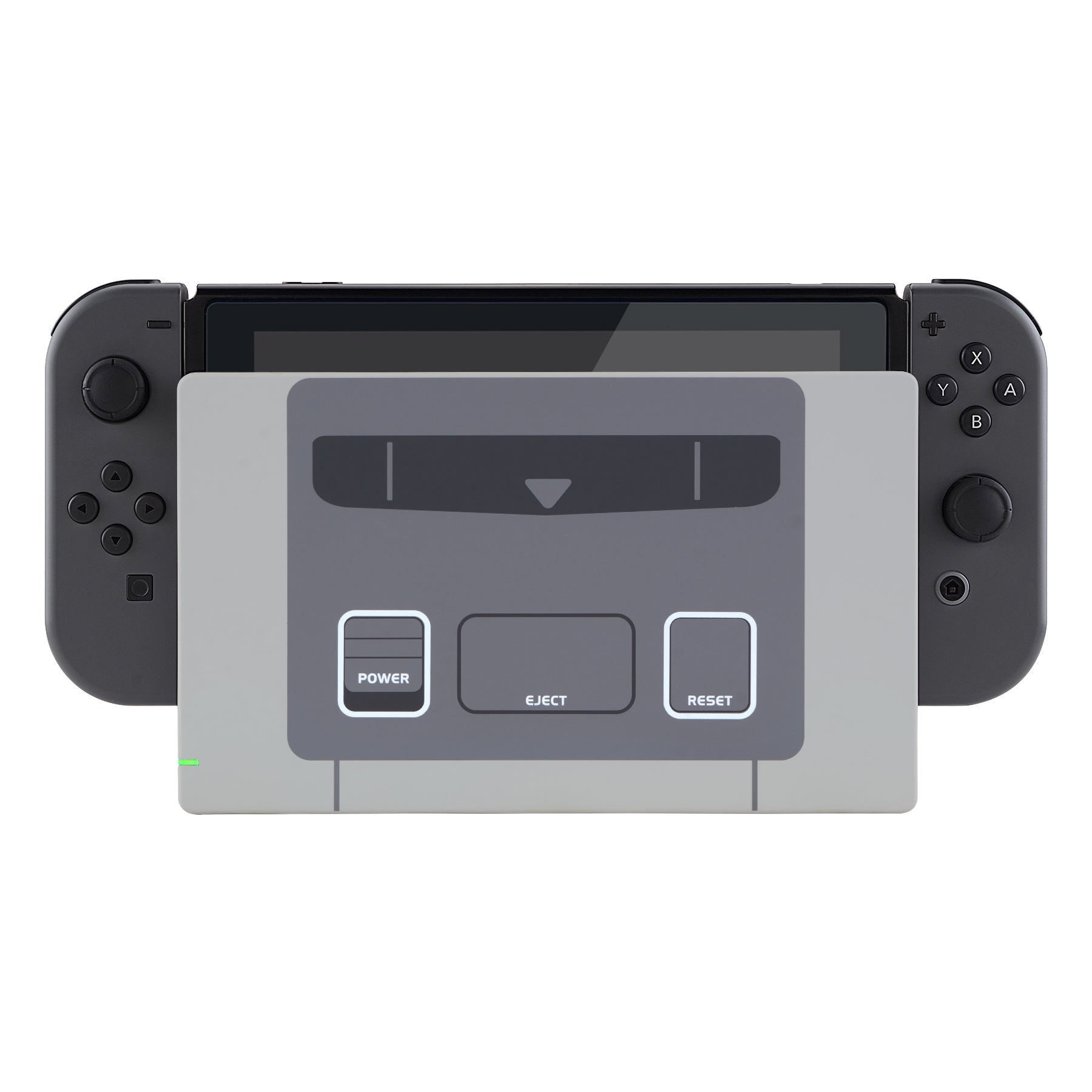 eXtremeRate SFC SNES クラシック EU スタイル カスタム フェイスプレート Nintendo Switch 充電ドック用  ソフトタッチグリップ DIY 交換用ハウジングシェル Nintendo Switch ドック用 - ドックは含まれません - FDT107