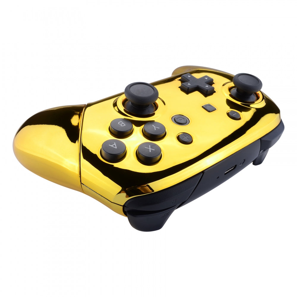 eXtremeRate Chrome Gold Faceplate Backplate Handles for Nintendo Switch Pro  Controller, Glossy DIY Replacement Grip Housing Shell Cover for Nintendo  Switch Pro - Controller NOT Included – eXtremeRate Retail