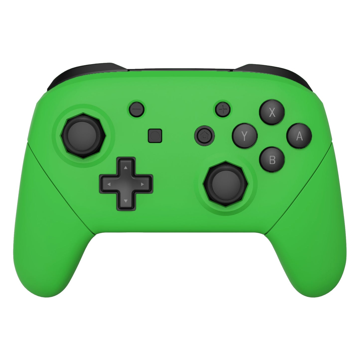 eXtremeRate Retail Green Faceplate Backplate Handles Cover, Octagonal Gated Sticks Design DIY Replacement Grip Housing Shell for NS Switch Pro Controller - Controller NOT Included - FRE612