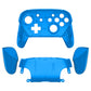 eXtremeRate Retail Clear Blue Octagonal Gated Sticks Faceplate Backplate Handles, DIY Replacement Grip Housing Shell Cover for NS Switch Pro Controller - Controller NOT Included - FRE616