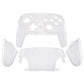 eXtremeRate Retail Transparent Clear Faceplate Backplate Handles for Nintendo Switch Pro Controller, DIY Replacement Grip Housing Shell Cover for Nintendo Switch Pro - Controller NOT Included - FRM501