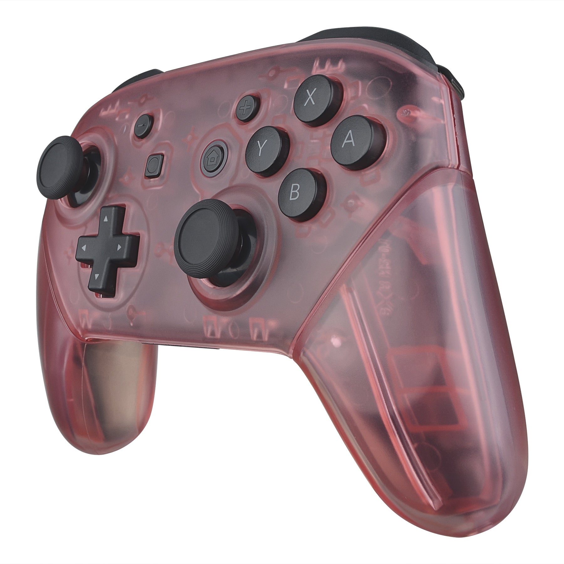 eXtremeRate Retail Cherry Pink Faceplate Backplate Handles for Nintendo Switch Pro Controller, DIY Replacement Grip Housing Shell Cover for Nintendo Switch Pro - Controller NOT Included - FRM507