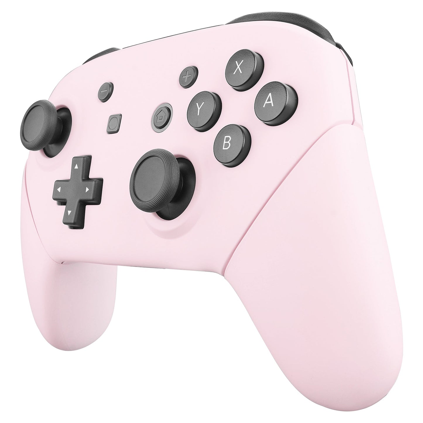 eXtremeRate Retail Cherry Blossoms Pink Faceplate Backplate Handles for Nintendo Switch Pro Controller, Soft Touch DIY Replacement Grip Housing Shell Cover for Nintendo Switch Pro - Controller NOT Included - FRP307
