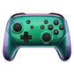 eXtremeRate Retail Chameleon Faceplate Backplate Handles for Nintendo Switch Pro Controller, Green Purple DIY Replacement Grip Housing Shell Cover for Nintendo Switch Pro - Controller NOT Included - FRP312
