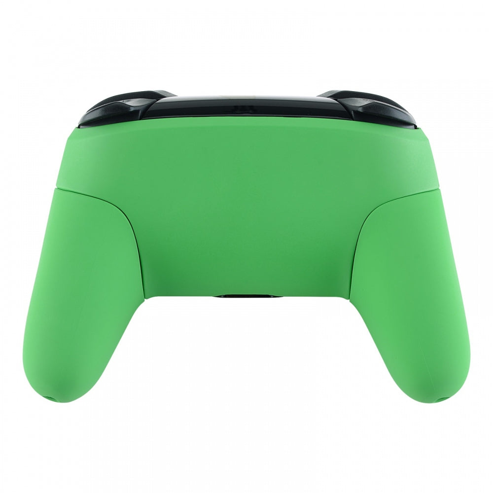 eXtremeRate Retail Green Faceplate Backplate Handles for Nintendo Switch Pro Controller, Soft Touch DIY Replacement Grip Housing Shell Cover for Nintendo Switch Pro - Controller NOT Included - FRP314