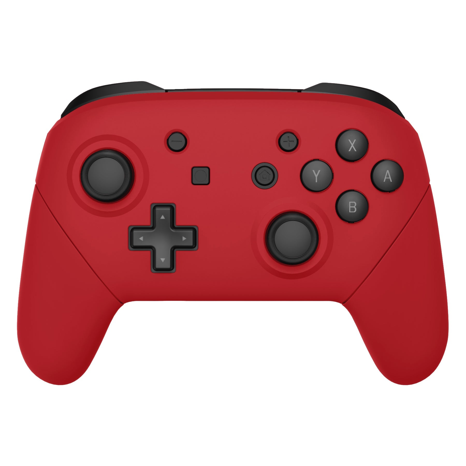 eXtremeRate Retail Passion Red Faceplate Backplate Handles for NS Switch Pro Controller, Soft Touch DIY Replacement Grip Housing Shell Cover for NS Switch Pro - Controller NOT Included - FRP332