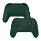 eXtremeRate Retail Forest Green Faceplate Backplate Handles for NS Switch Pro Controller, Soft Touch DIY Replacement Grip Housing Shell Cover for NS Switch Pro - Controller NOT Included - FRP354