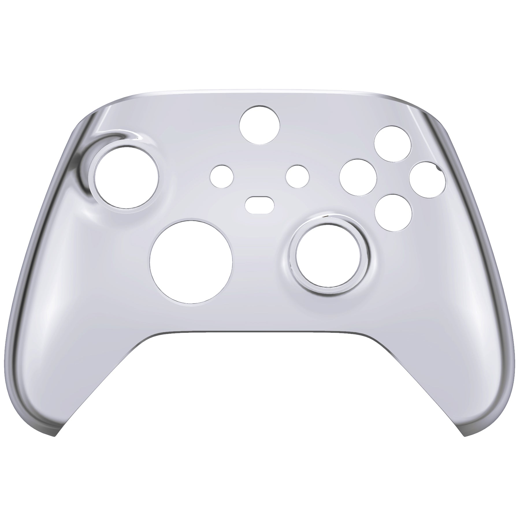 eXtremeRate Retail Replacement Front Housing Shell for Xbox Series X Controller, Chrome Silver Custom Cover Faceplate for Xbox Series S Controller - Controller NOT Included - FX3D402
