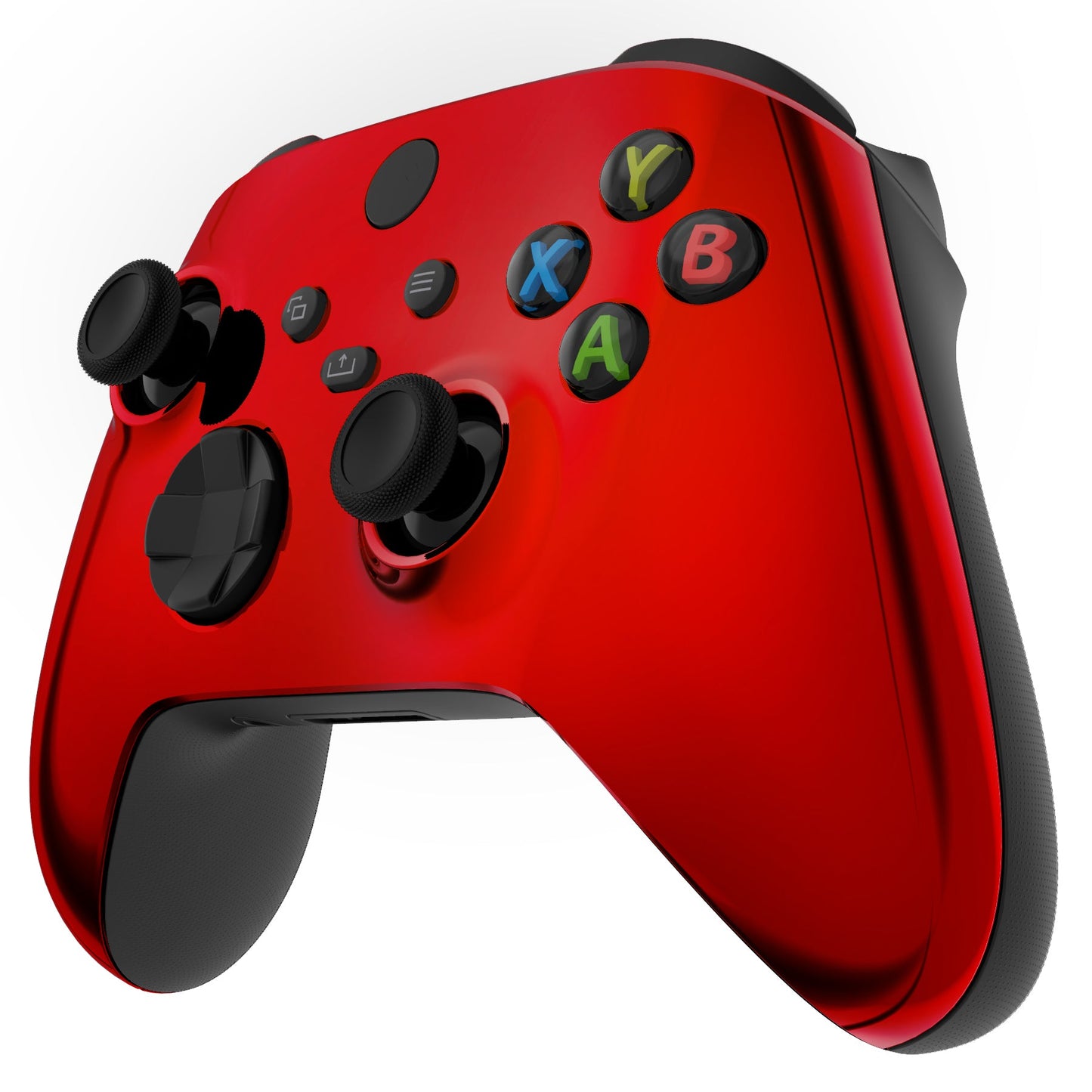 eXtremeRate Retail Replacement Front Housing Shell for Xbox Series X Controller, Chrome Red Custom Cover Faceplate for Xbox Series S Controller - Controller NOT Included - FX3D403