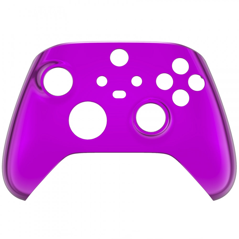 eXtremeRate Retail Replacement Front Housing Shell for Xbox Series X Controller, Chrome Purple Custom Cover Faceplate for Xbox Series S Controller - Controller NOT Included - FX3D405