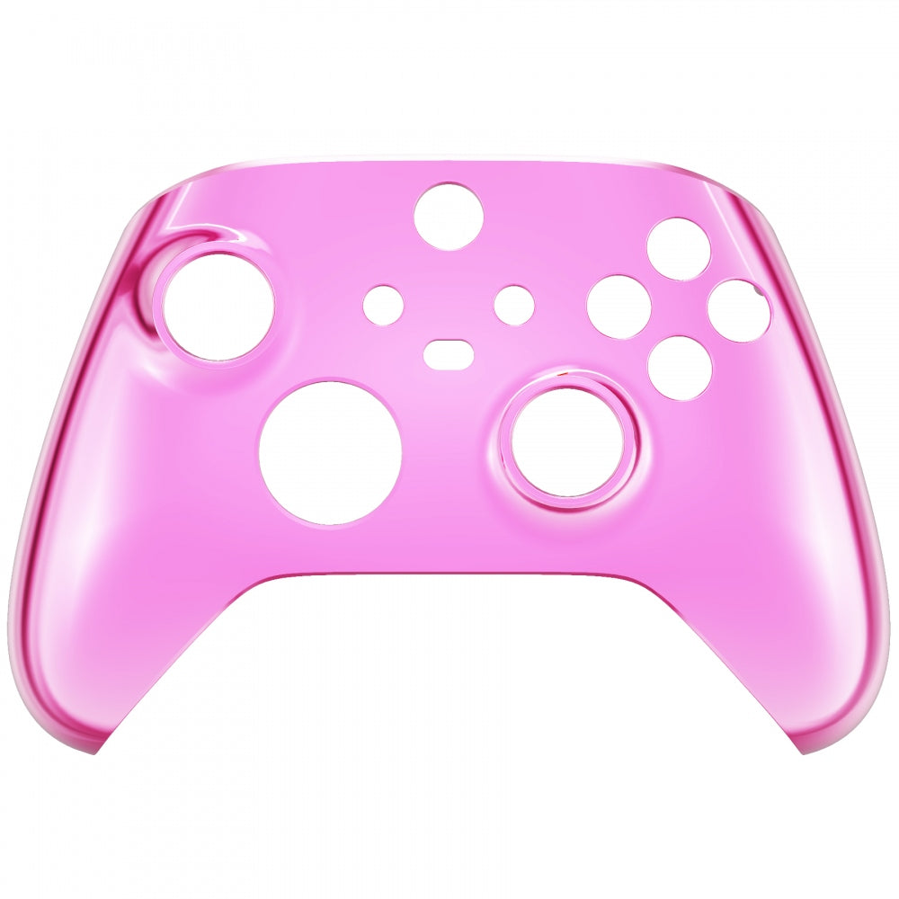 eXtremeRate Retail Chrome Pink Replacement Part Faceplate, Chrome Cyan Gold Red Housing Shell Case for Xbox Series S & Xbox Series X Controller Accessories - Controller NOT Included - FX3D407