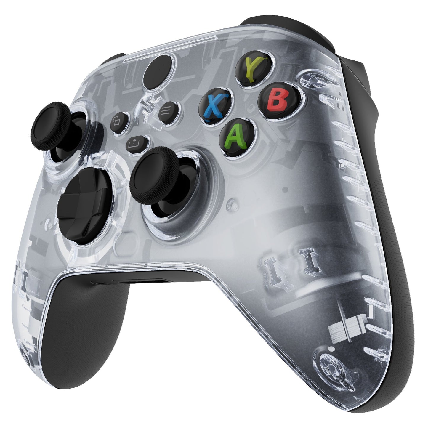 eXtremeRate Retail Replacement Front Housing Shell for Xbox Series X Controller, Transparent Clear Custom Cover Faceplate for Xbox Series S Controller - Controller NOT Included - FX3M501