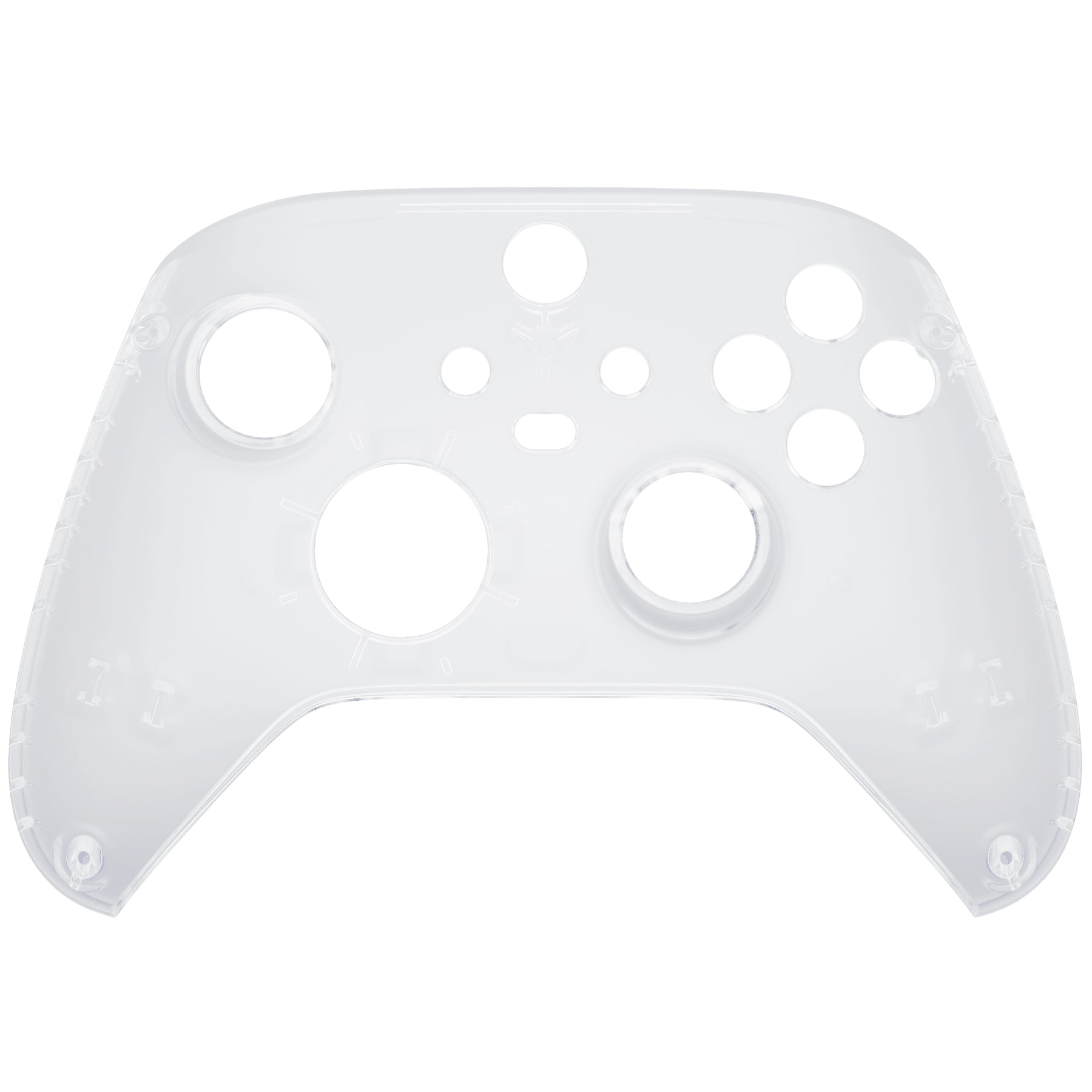 eXtremeRate Retail Replacement Front Housing Shell for Xbox Series X Controller, Transparent Clear Custom Cover Faceplate for Xbox Series S Controller - Controller NOT Included - FX3M501