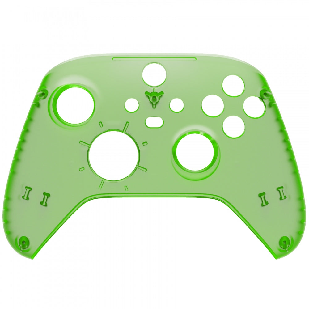 eXtremeRate Retail Replacement Front Housing Shell for Xbox Series X Controller, Clear Green Custom Cover Faceplate for Xbox Series S Controller - Controller NOT Included - FX3M503